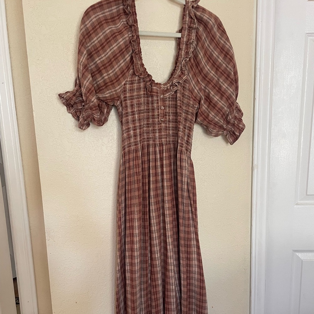 Rylee and Cru plaid Praire boho dress
